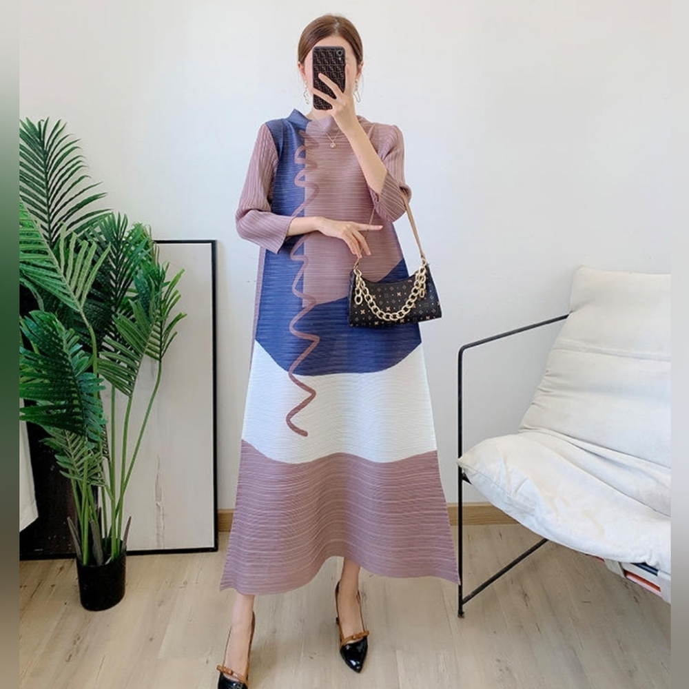 New pleated Maxi dress, One size, Loose fit, Casual look, Office wear